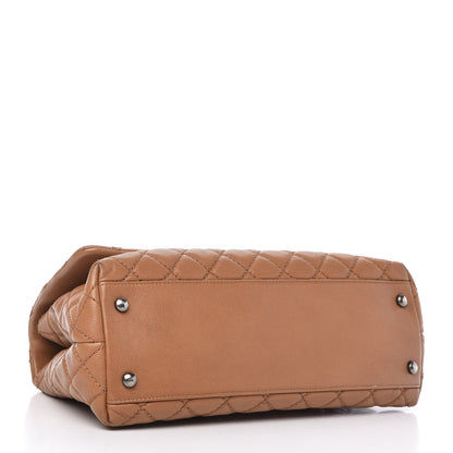 Chanel Caviar Quilted Small Coco Handle Flap Camel 4 of 14