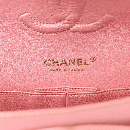 Chanel Iridescent Caviar Quilted Medium Double Flap Rose Pink 6 of 14