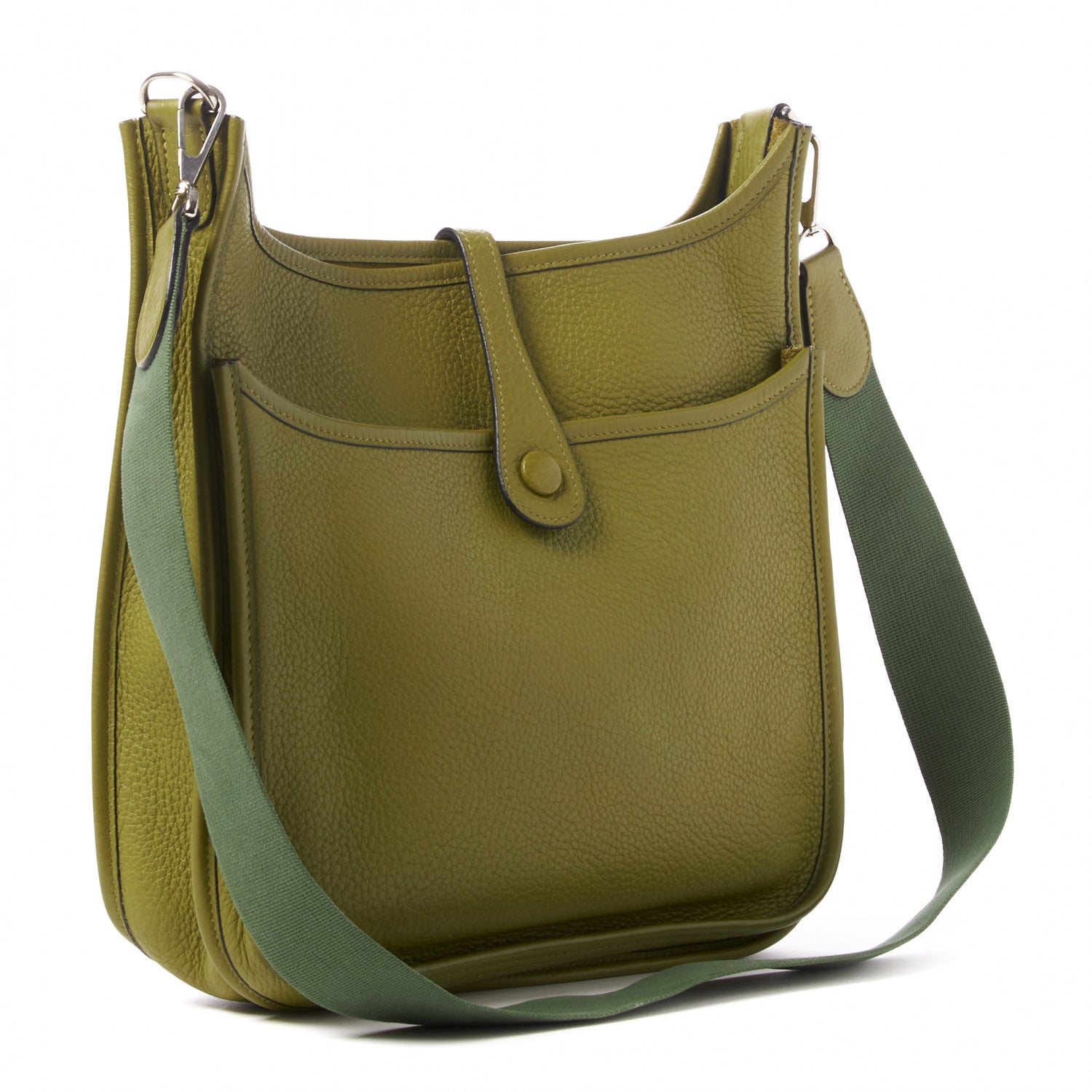 Hermes Taurillon Clemence Evelyne II PM Vert Chartreuse 2 of 8