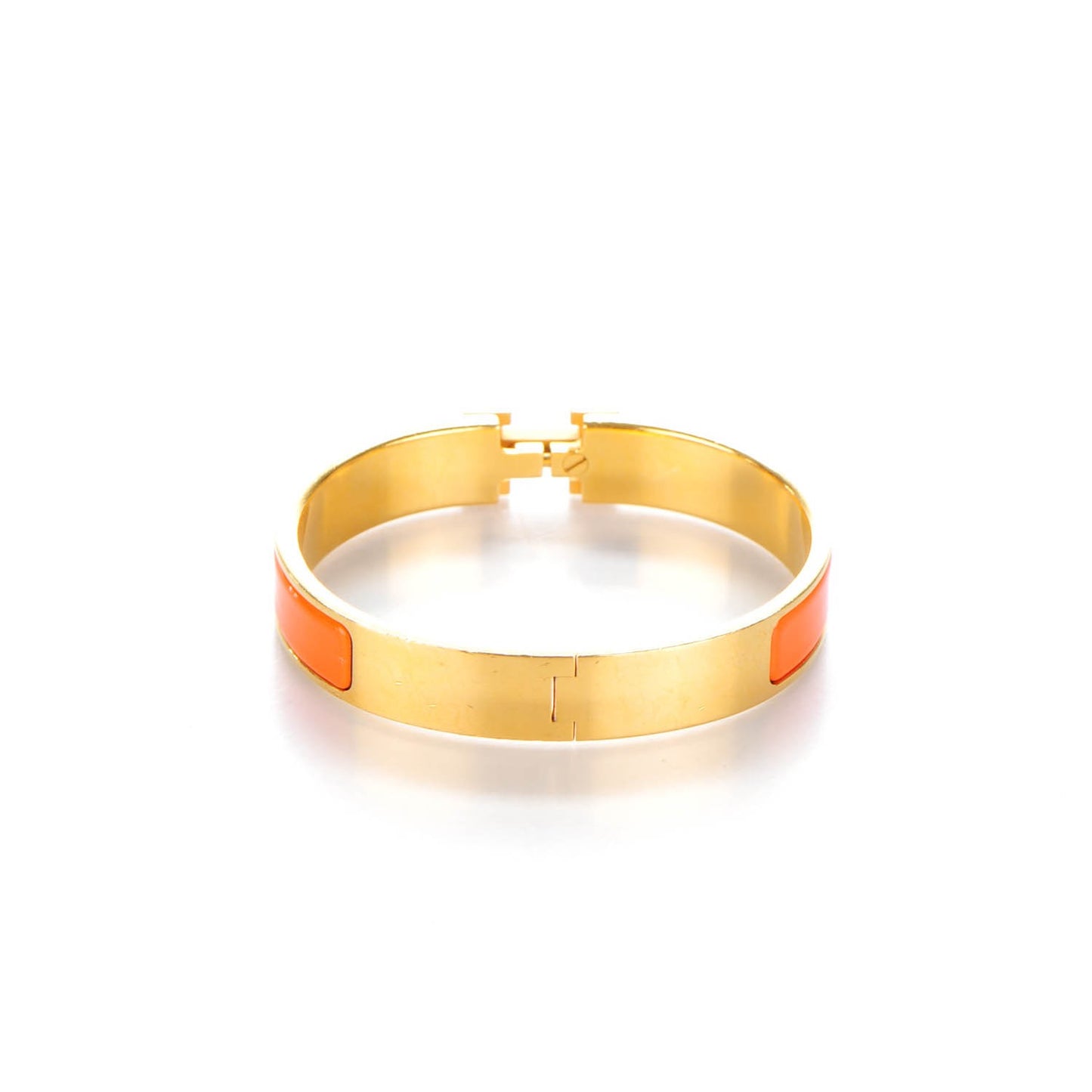 Enamel Narrow Clic Clac H Bracelet GM Orange