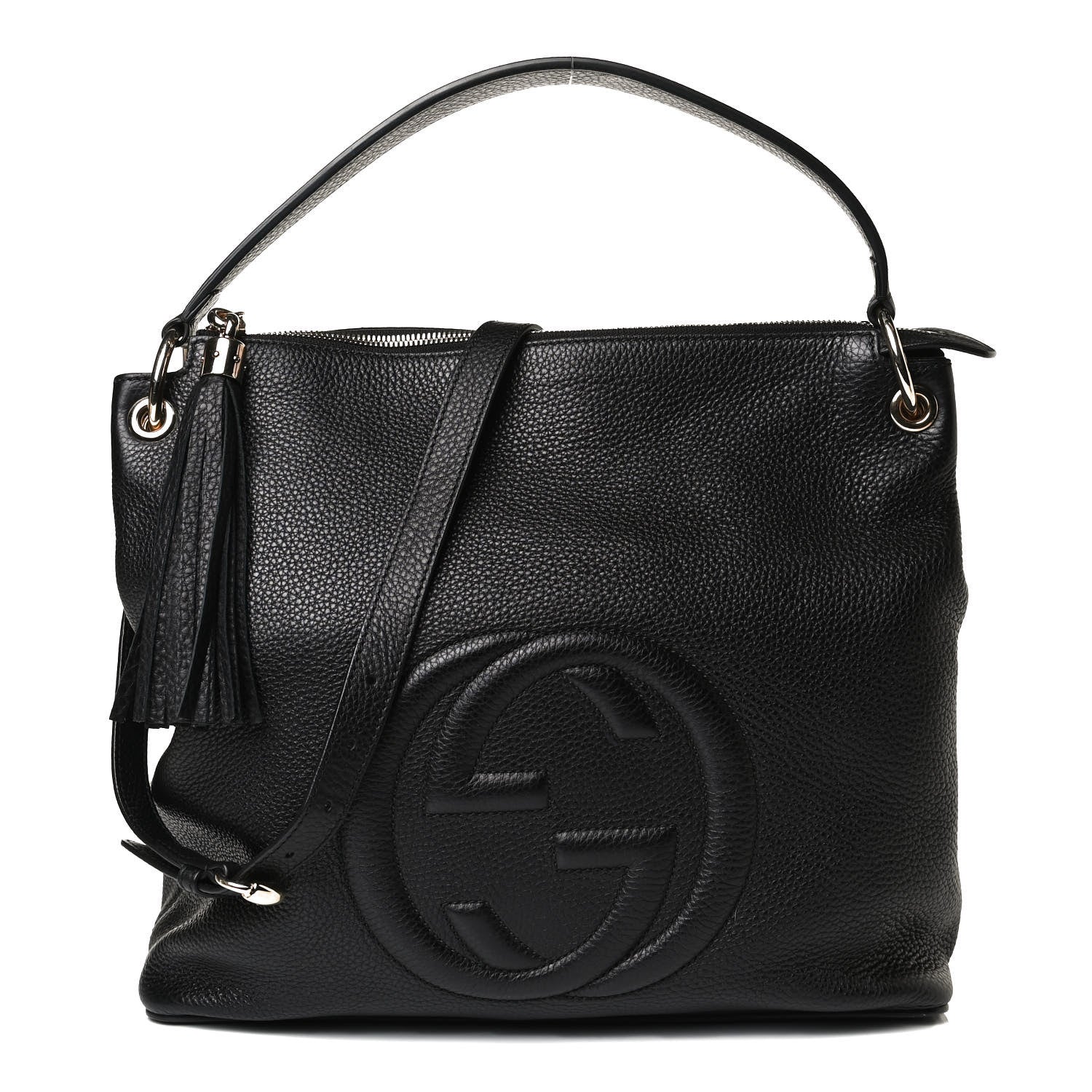 Gucci Pebbled Calfskin Large Soho Hobo Black 1 of 18