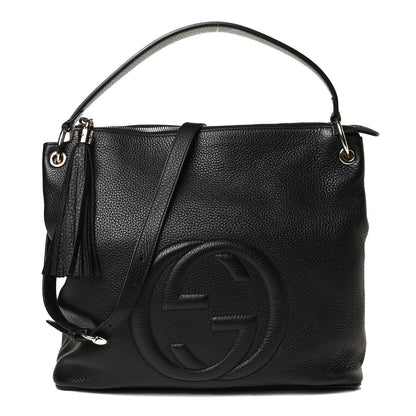 Gucci Pebbled Calfskin Large Soho Hobo Black 1 of 18