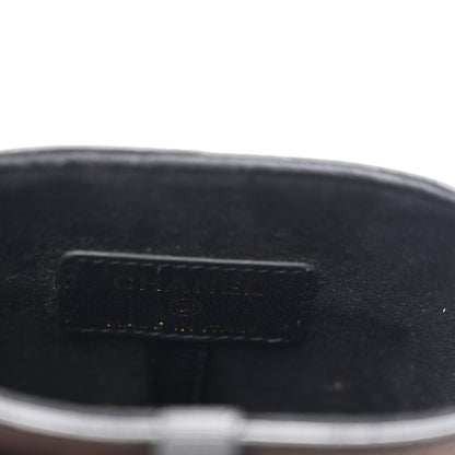 Chanel Lambskin Quilted Chain Around Phone Holder Black 6 of 10