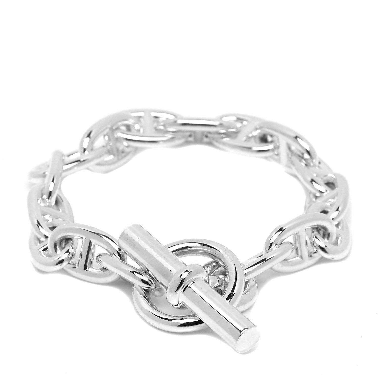 Hermes Sterling Silver MM Chaine d'Ancre Bracelet 3 of 4