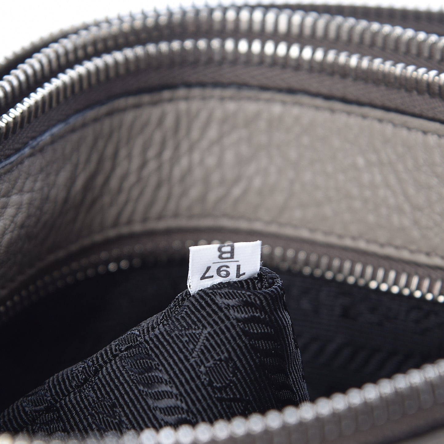 Vitello Phenix Double Zip Crossbody Bag Argilla