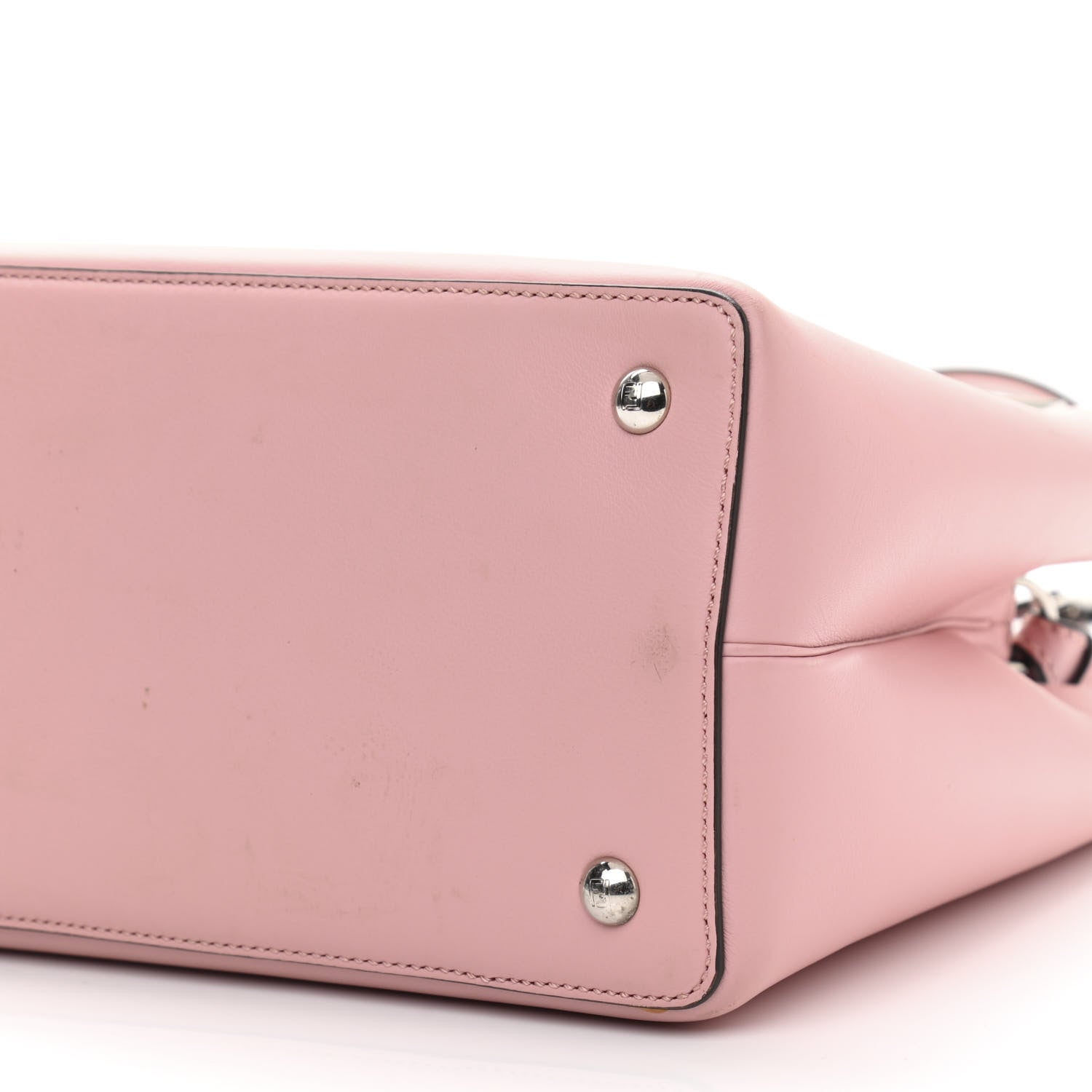 Fendi Vitello Dolce Century Petite 2Jours Tote Bubblegum Lilla Oliva 10 of 12