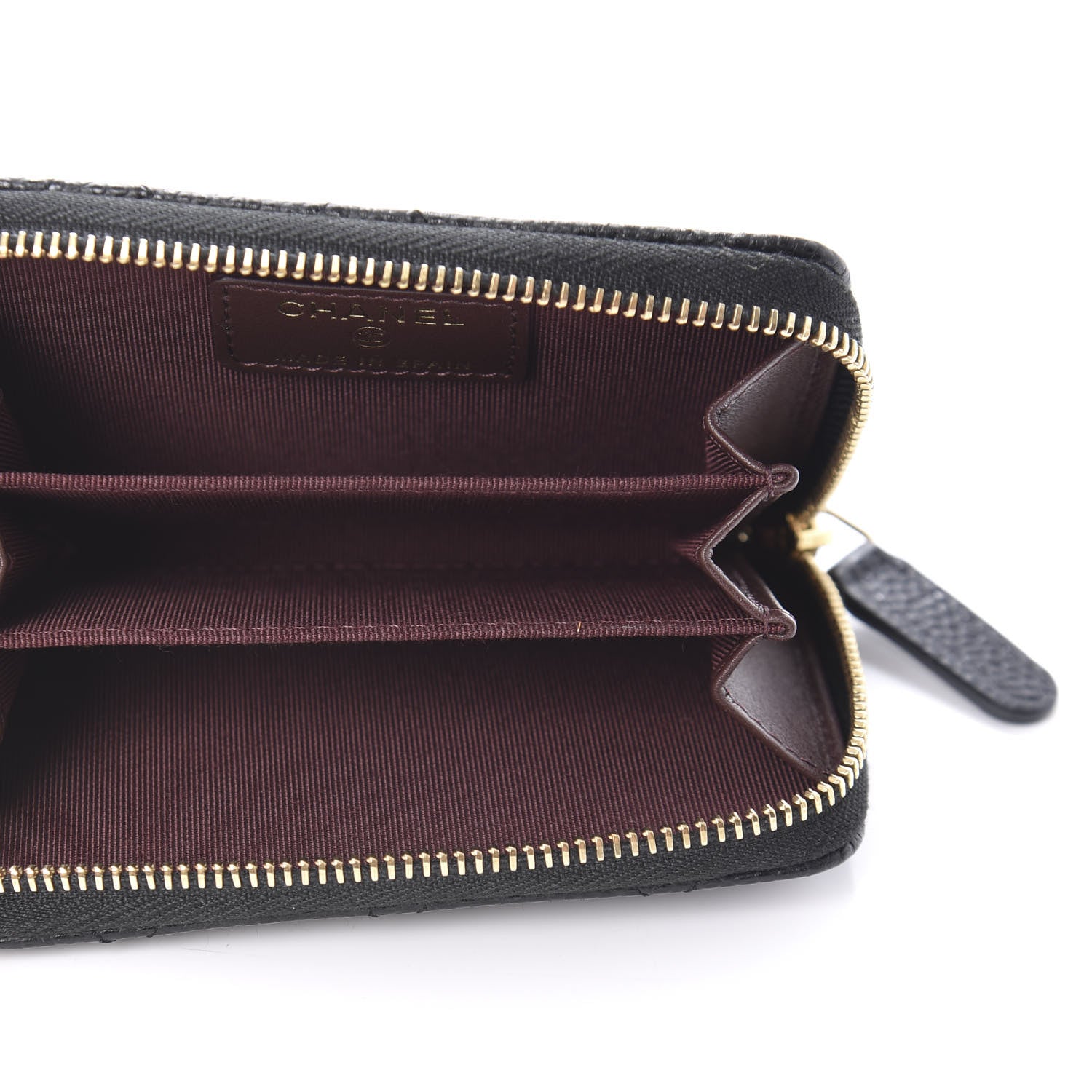 Chanel Caviar Quilted Zip Coin Purse Black 5 of 8