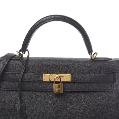 Hermes Togo Kelly Retourne 32 Black 8 of 11