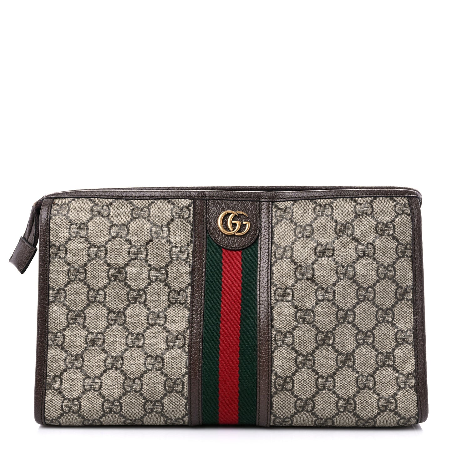 GG Supreme Monogram Web Ophidia GG Toiletry Case Beige New Acero