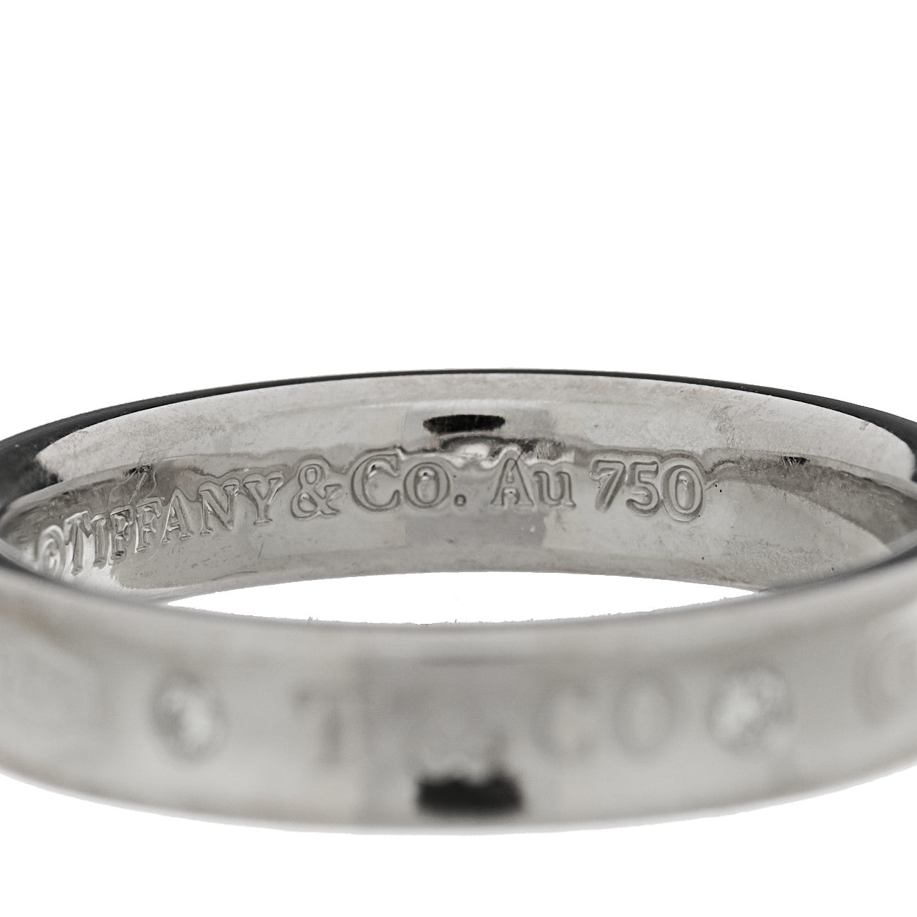 18K White Gold Diamond Narrow 1837 Ring 53 6.5