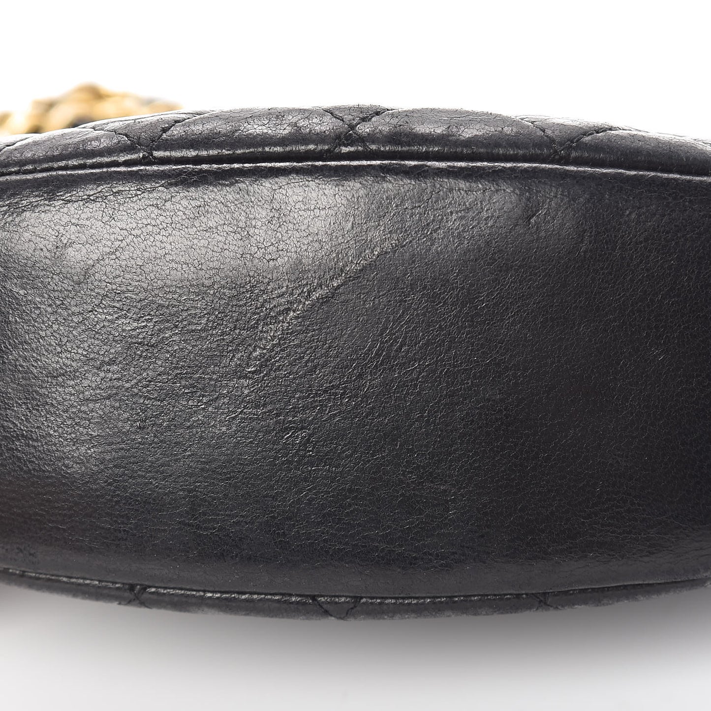 Lambskin Quilted CC Shoulder Bag Black