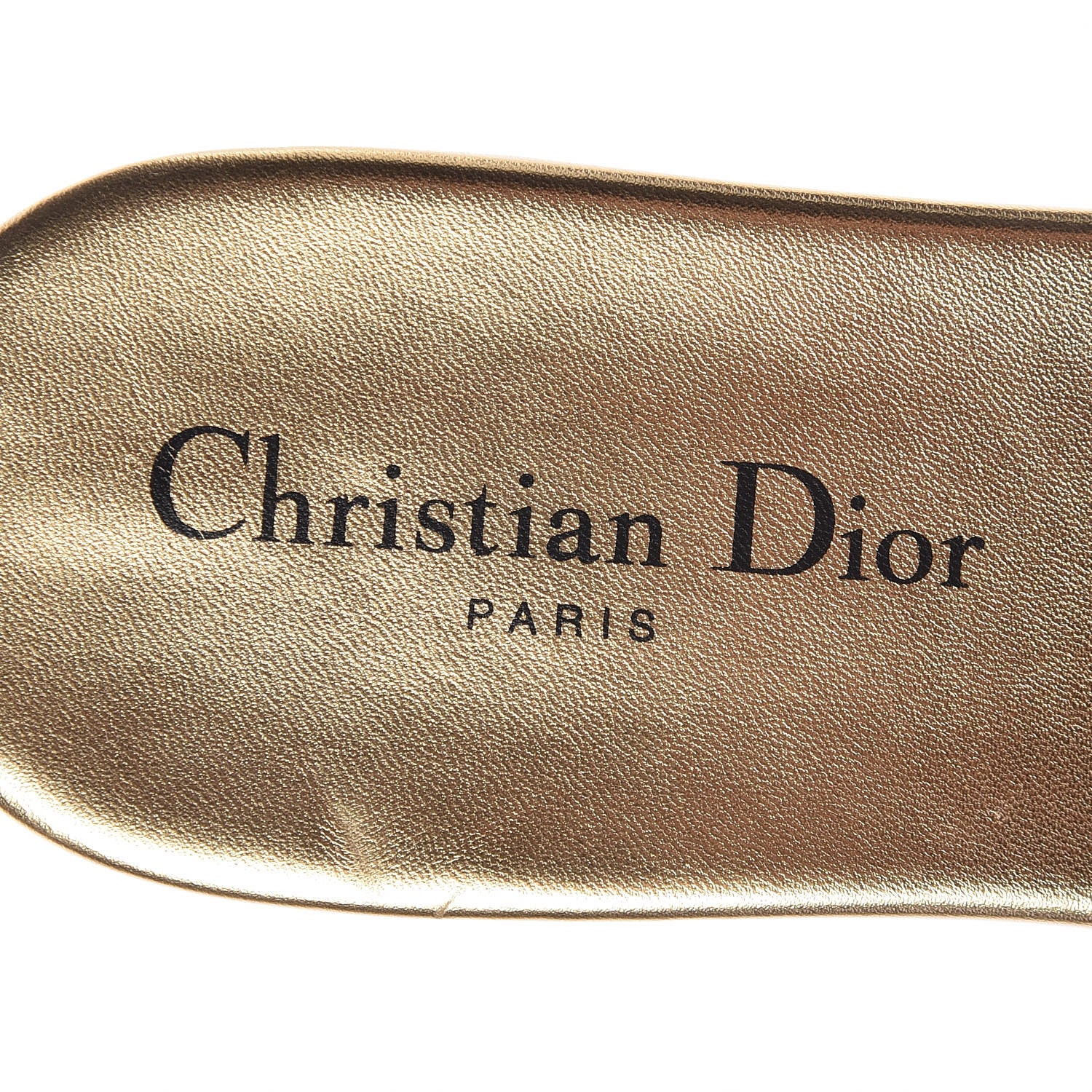 Christian Dior Canvas Lurex Embroidered Dway Flat Slide Sandals 37.5 Platinum 6 of 8