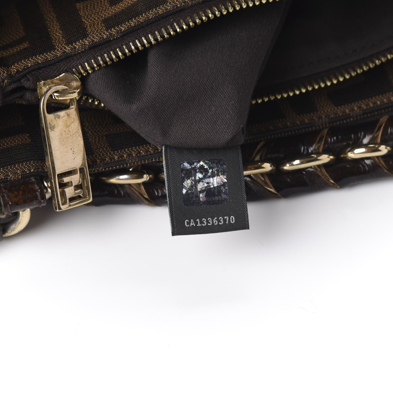 Fendi Zucca Small Mia Tote Tobacco 9 of 10