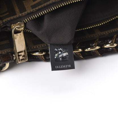 Fendi Zucca Small Mia Tote Tobacco 9 of 10