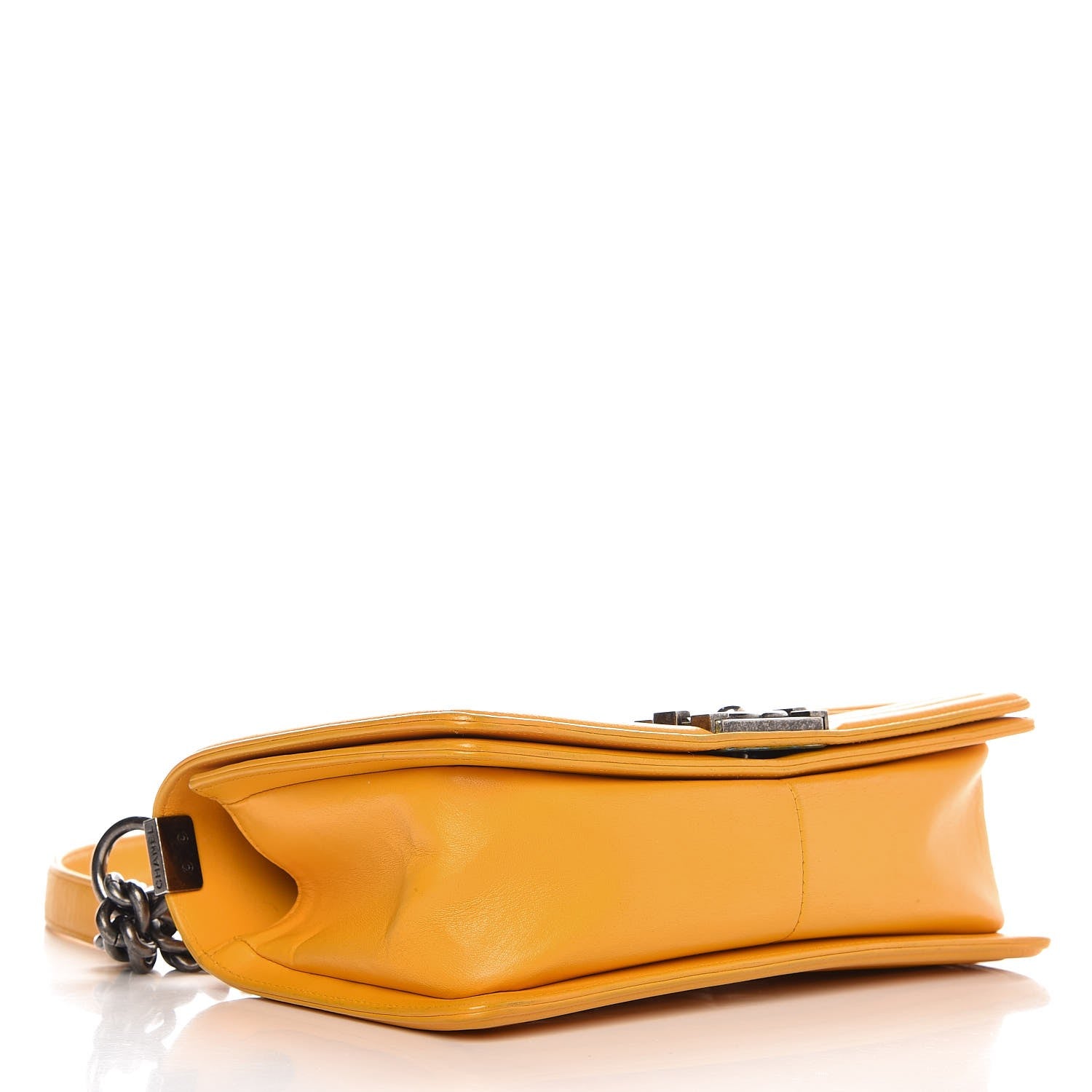 Chanel Calfskin Quilted Medium Boy Flap Yellow 4 of 16