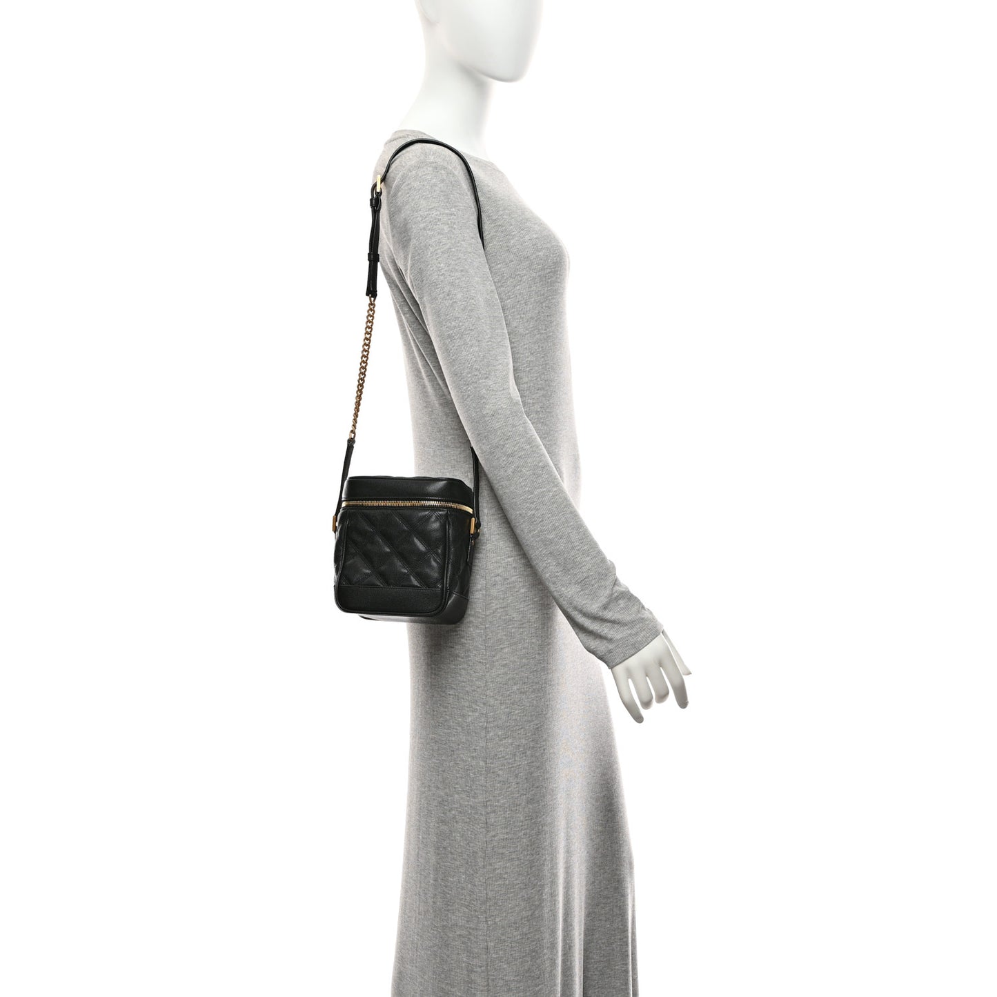 Grain de Poudre Quilted 80's Vanity Bag Black