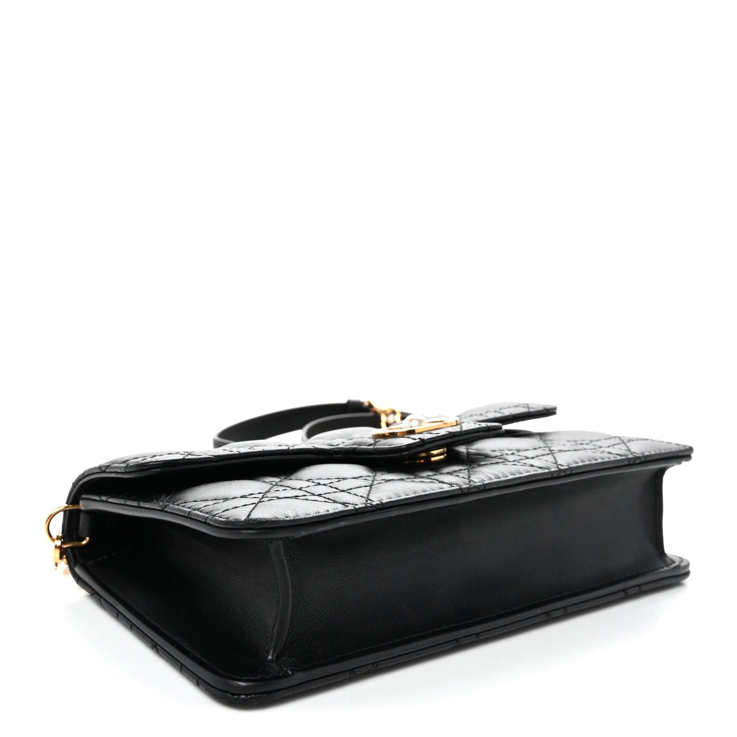 Lambskin Cannage Jolie Mini Bag Black
