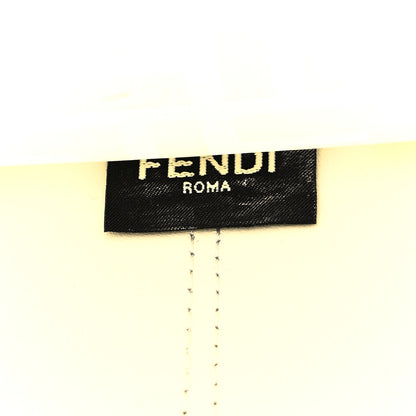 Fendi TPU FF Vitello Century Plexiglass Large Runaway Shopper Tote White 7 of 10