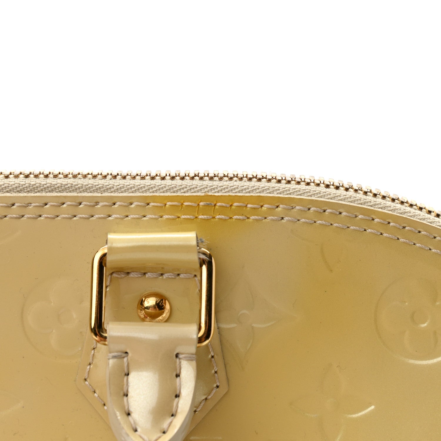 Louis Vuitton Vernis Alma MM Blanc Corail 13 of 13