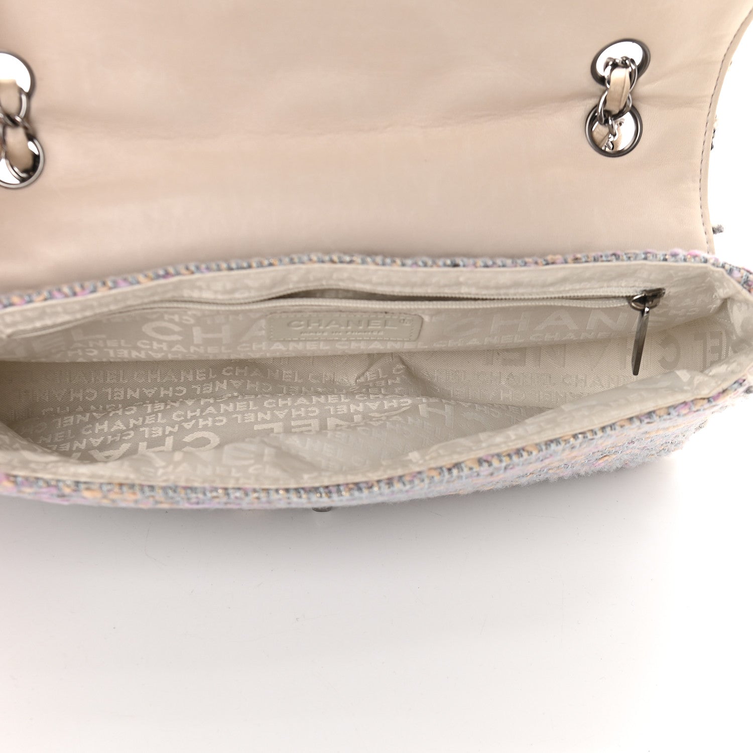 Chanel Tweed Medium Fantasy Flap Grey 5 of 11
