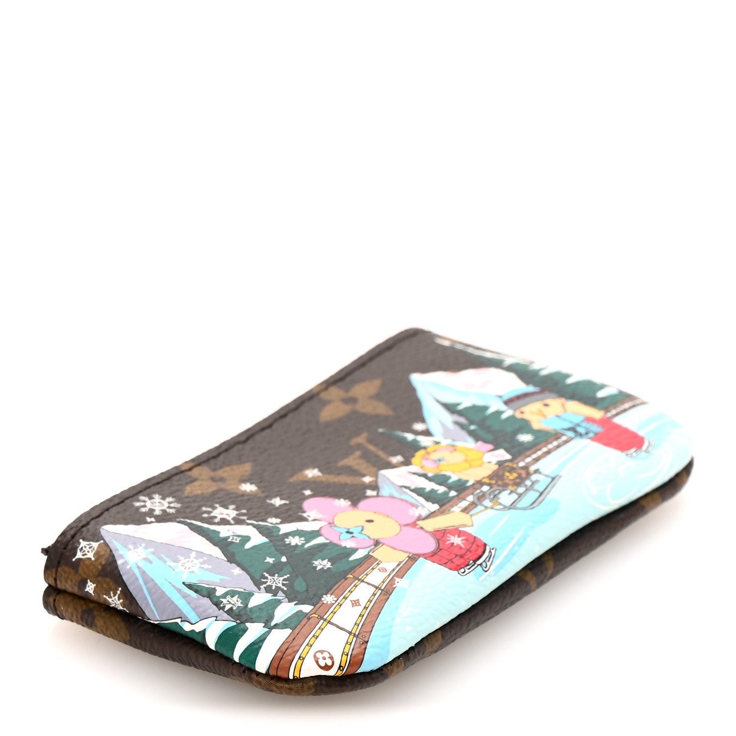 Louis Vuitton Monogram 2023 Christmas Animation Alpine Key Pouch Pink 4 of 8
