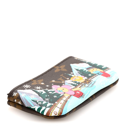 Louis Vuitton Monogram 2023 Christmas Animation Alpine Key Pouch Pink 4 of 8