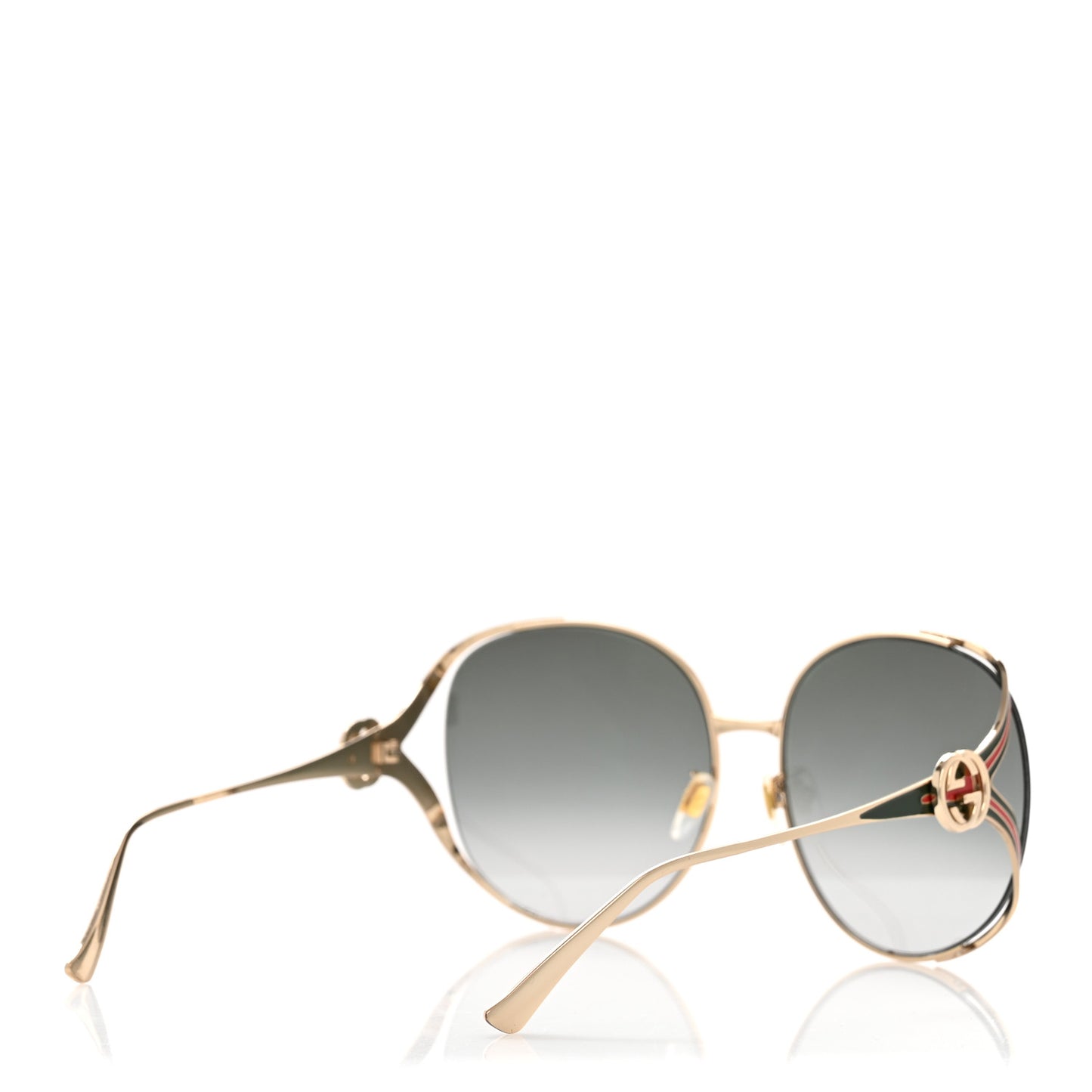 Metal Oversized Round Frame GG0225S Sunglasses Gold