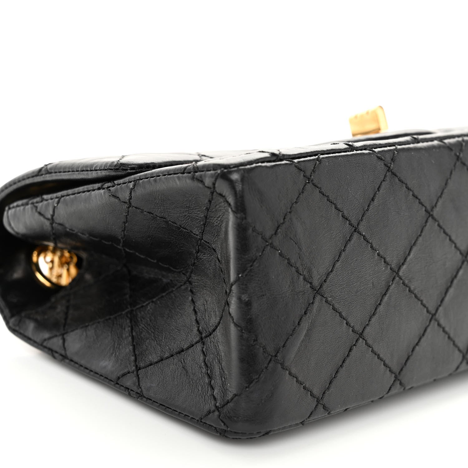 Chanel Aged Calfskin Quilted 2.55 Reissue Mini Flap Black 8 of 11