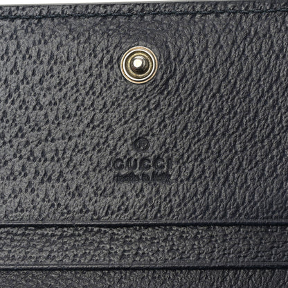 Gucci GG Supreme Monogram Textured Dollar Calfskin Web Ophidia Card Case Beige Blue 7 of 10