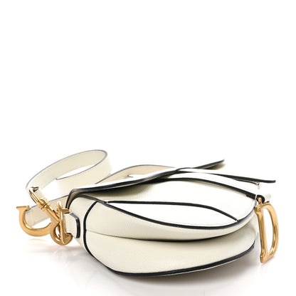 Christian Dior Grained Calfskin Saddle Bag With Strap Latte 4 of 10