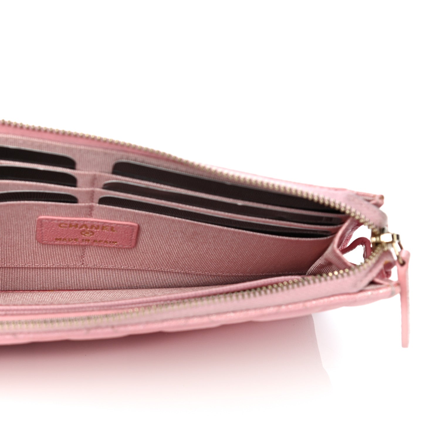 Chanel Iridescent Caviar Quilted Classic Pouch With Handle Rose Pink 5 of 16