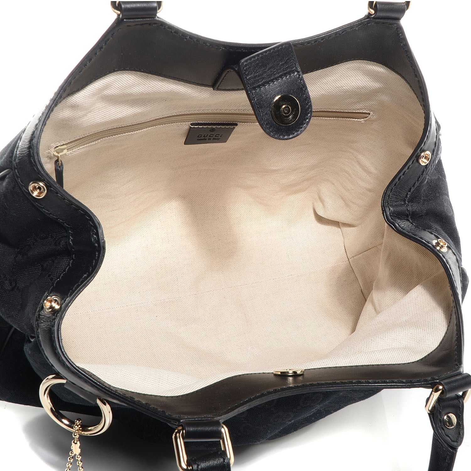 Gucci Monogram Medium Sukey Tote Black 5 of 7