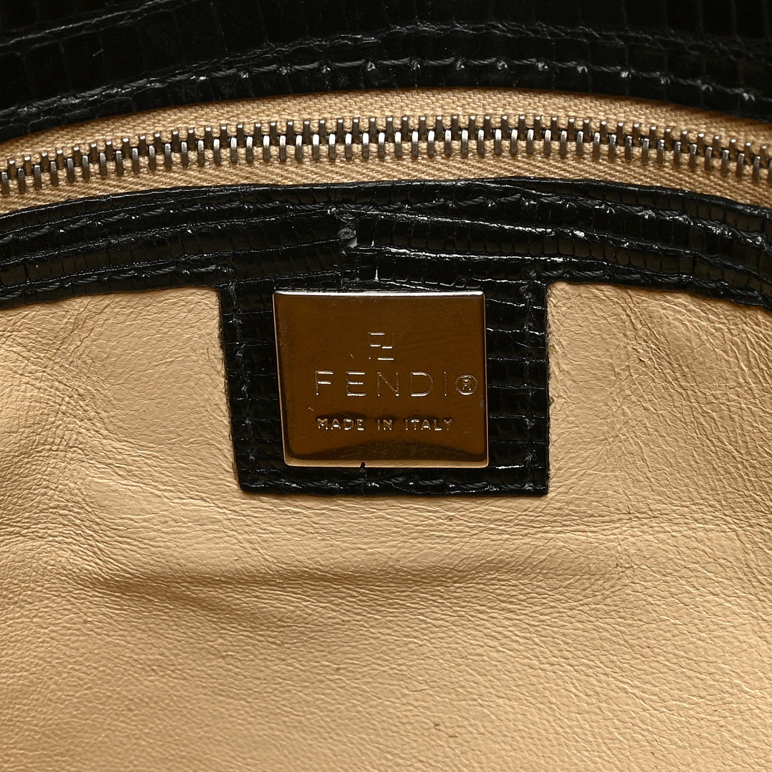 Fendi Lizard Mama Baguette Black 6 of 9