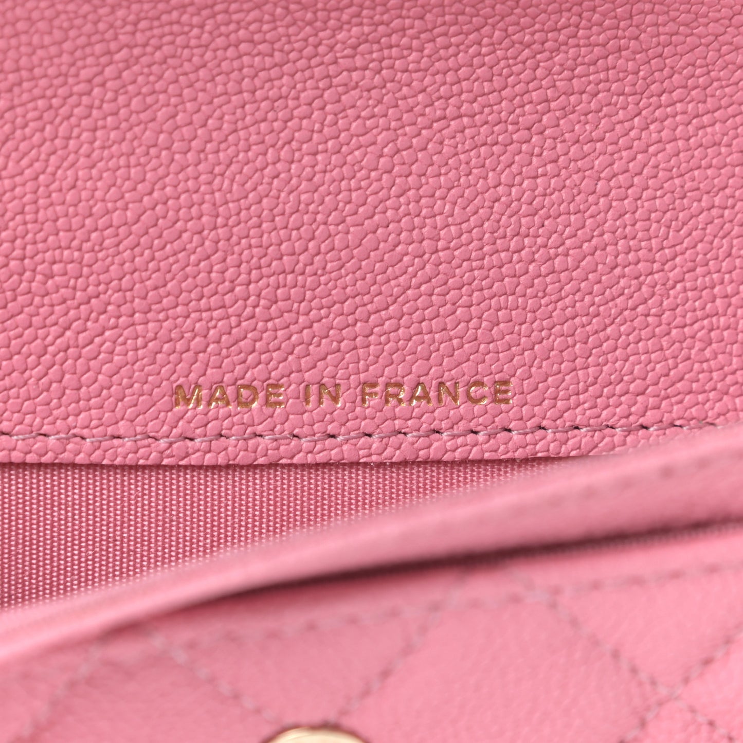 Caviar Quilted Boy Flap Card Holder Wallet Light Pink