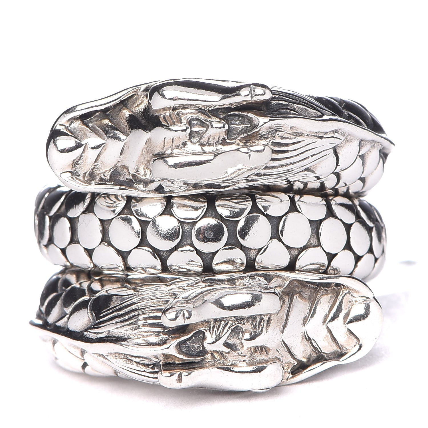 John Hardy Sterling Silver Legends Naga Double Coil Ring 53 6.5 3 of 6