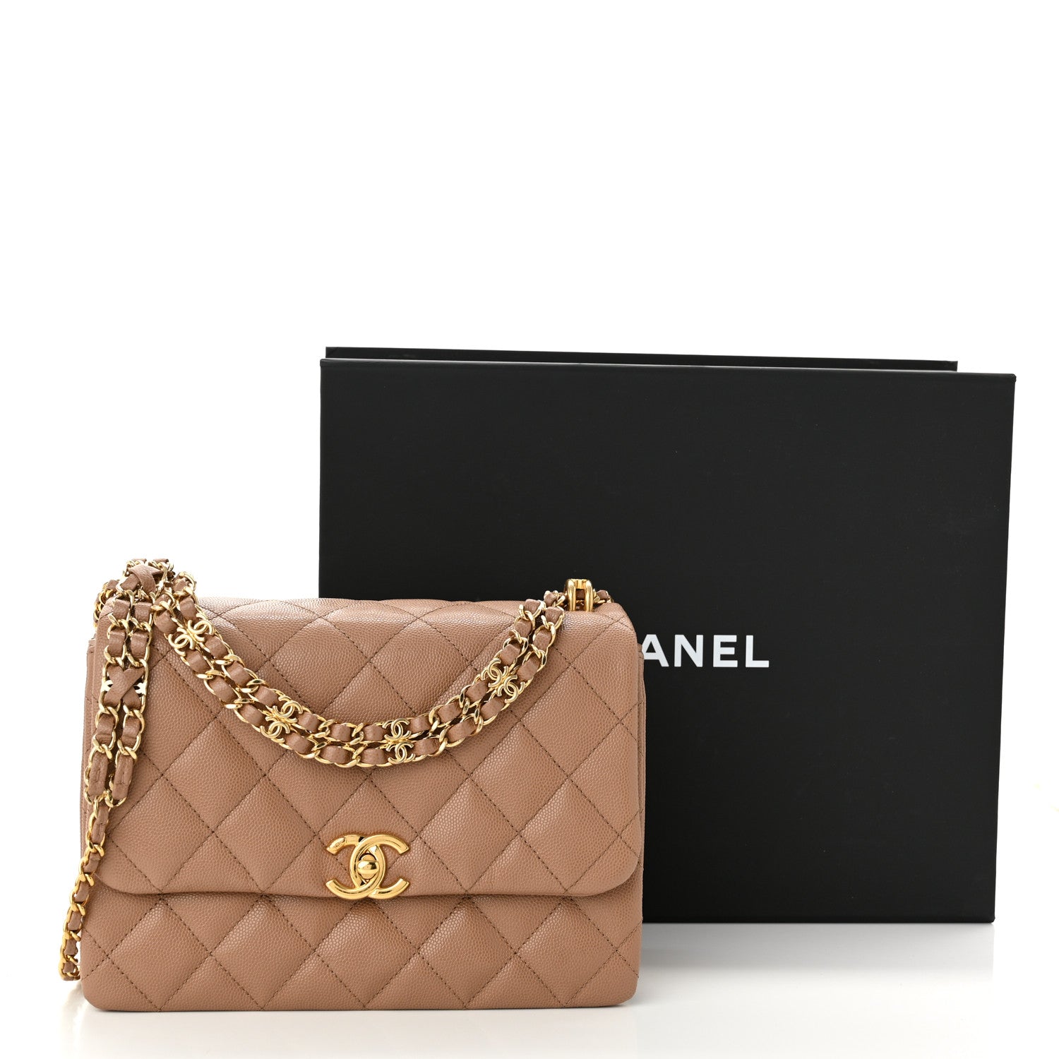 Chanel Caviar Quilted Coco First Flap Beige 11 of 11