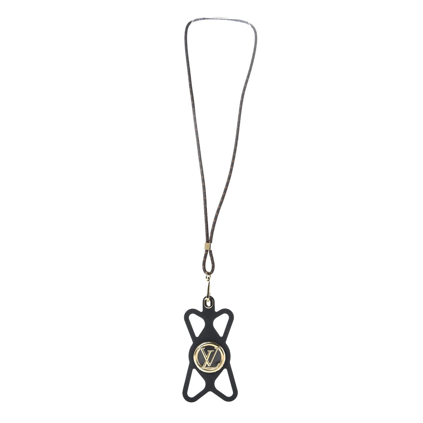 Monogram Silicone Louise Phone Holder Black