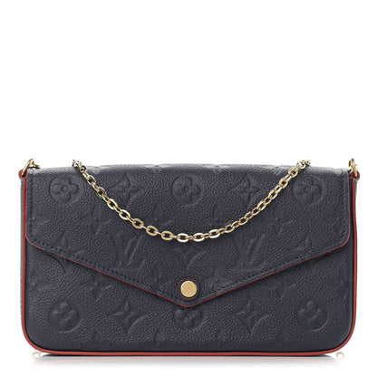 Louis Vuitton Empreinte Pochette Felicie Chain Wallet Marine Rouge 3 of 11