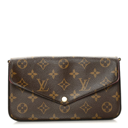 Louis Vuitton Monogram Pochette Felicie Chain Wallet Fuchsia 1 of 6