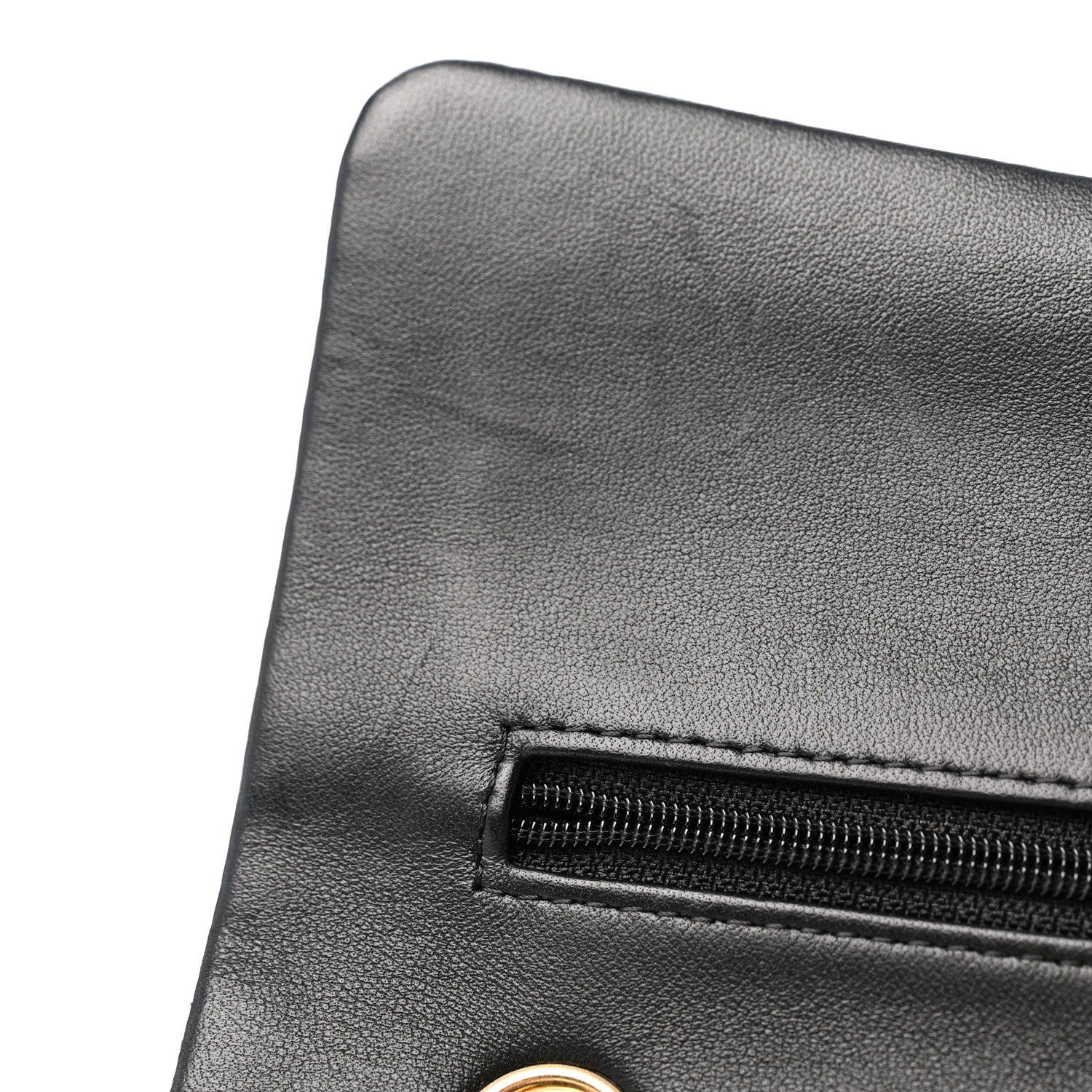 Chanel Lambskin Quilted Medium Double Flap Black 12 of 13