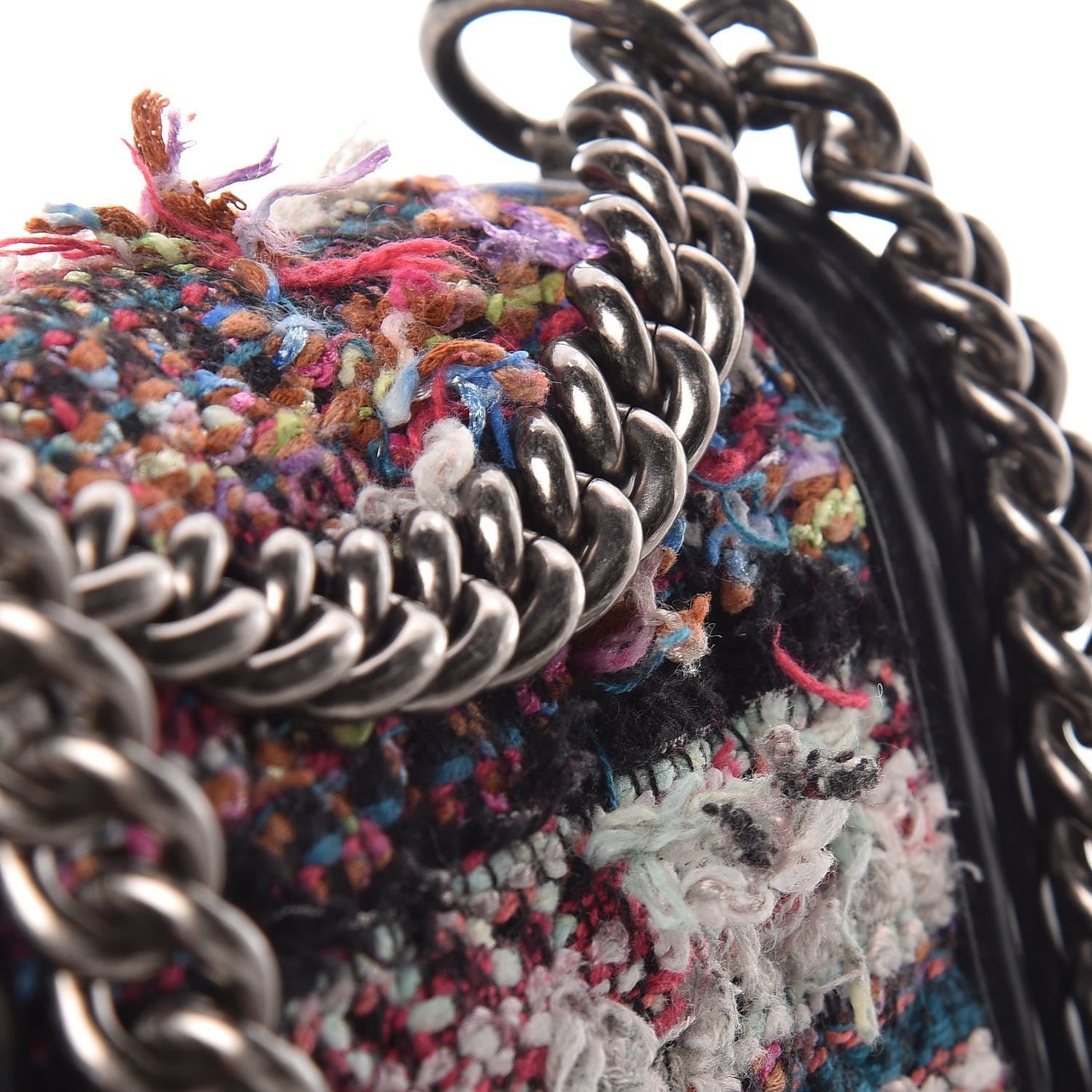 Chanel Tweed Calfskin Small Boy Flap Multicolor 13 of 13