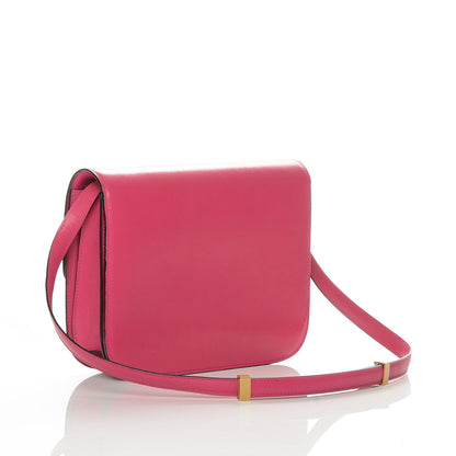 Celine Smooth Calfskin Medium Classic Box Flap Bag Hibiscus 3 of 7