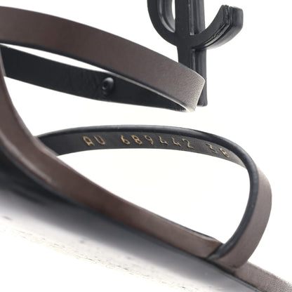 Saint Laurent Calfskin Cassandra 100 Sandals 38 Moro 8 of 8