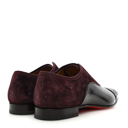 Christian Louboutin Mens Suede Snakeskin Alpha Male Flat Loafers 44 Candle 4 of 8