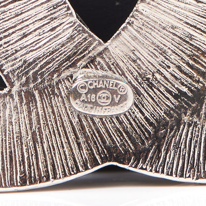Chanel Baguette Crystal CC Brooch Silver 3 of 5