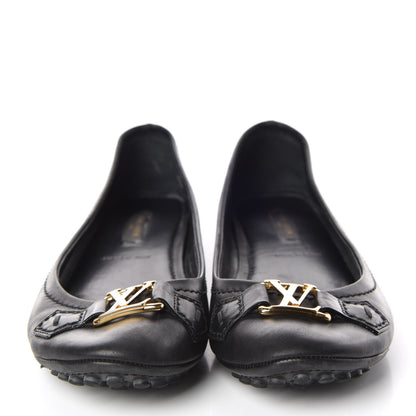 Louis Vuitton Calf Oxford Ballerina Flats 36.5 Black 2 of 12