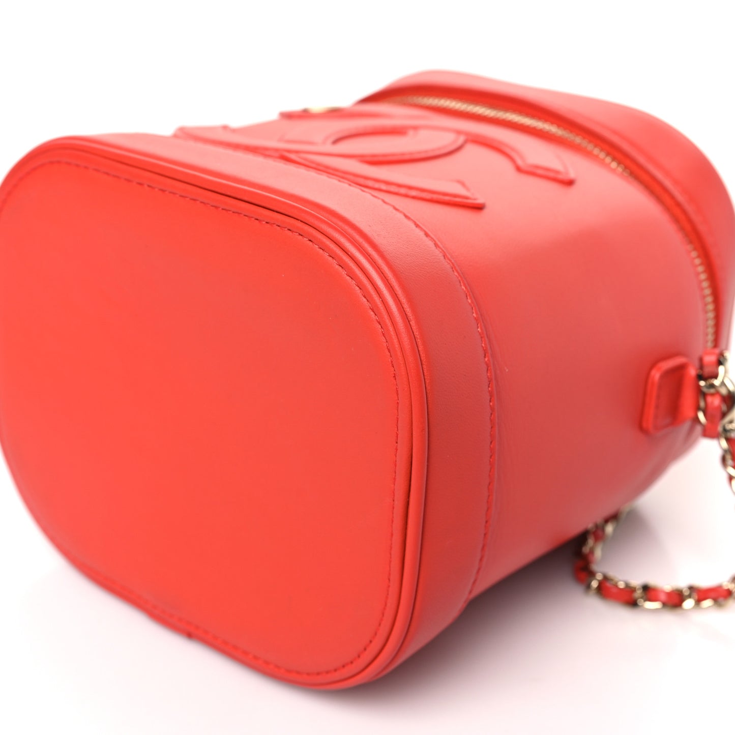 Lambskin Timeless Vanity Cosmetic Case Red