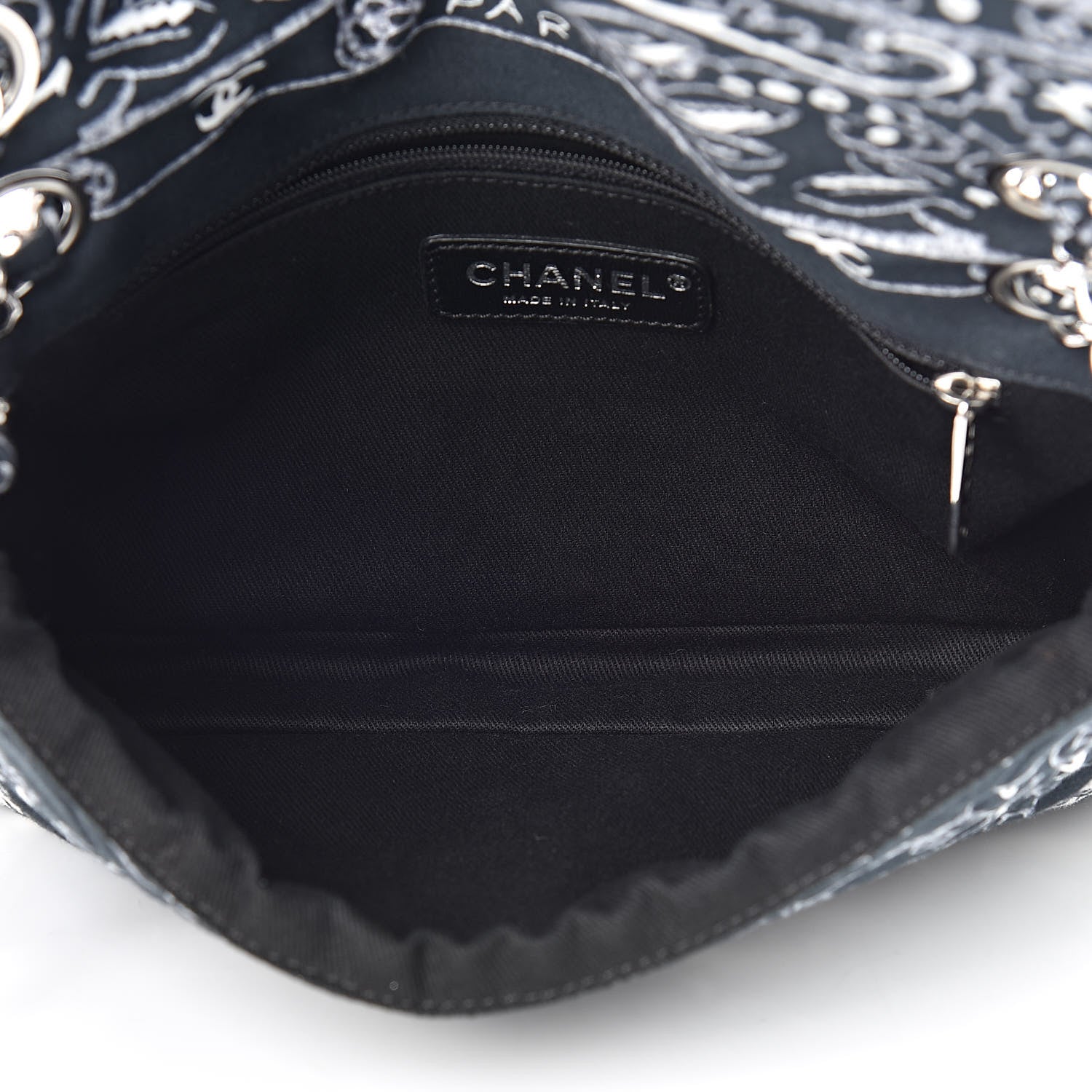 Chanel Cotton Quilted Small Bandana Single Flap Navy 5 of 10