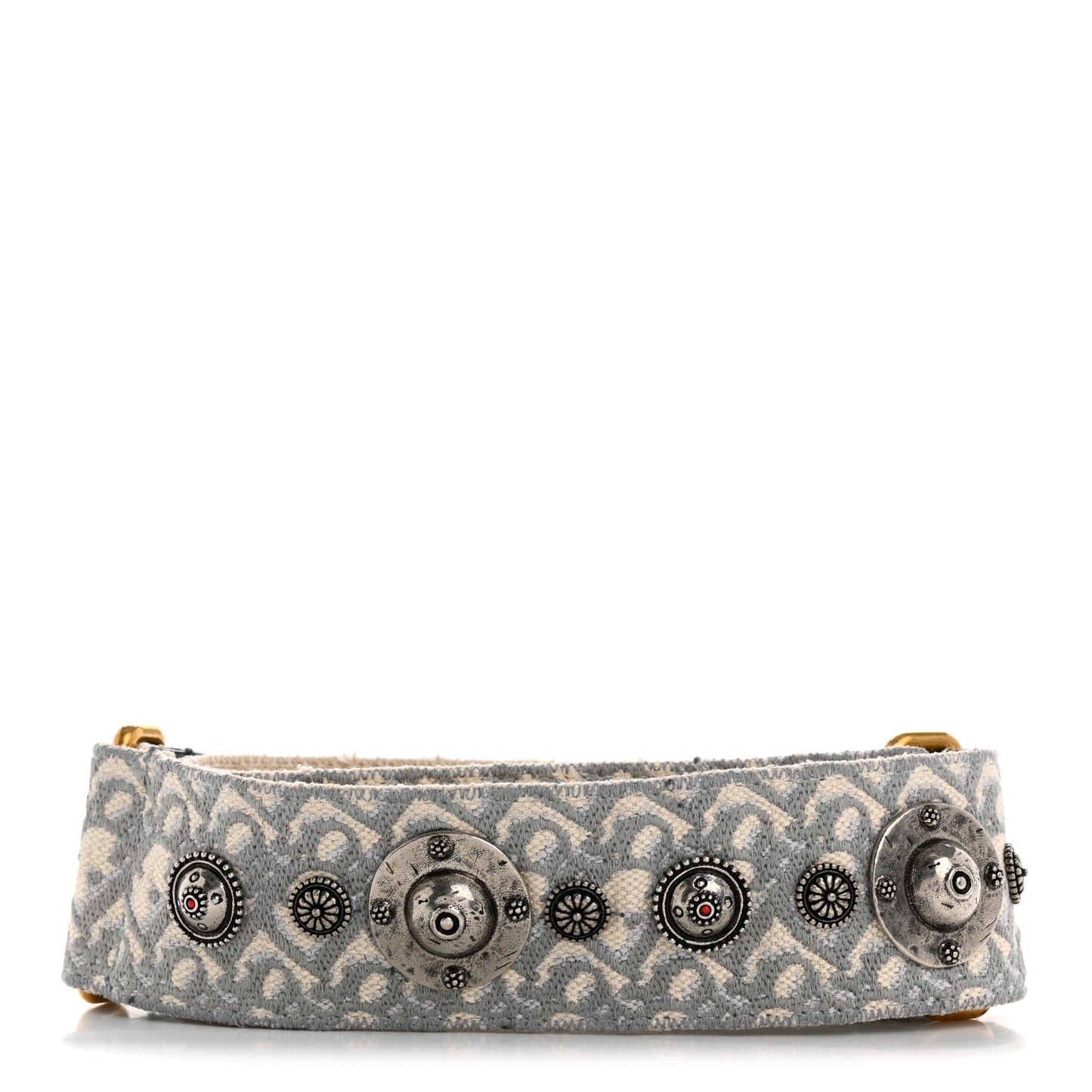 Oblique Studded Shoulder Strap Gris Multicolor