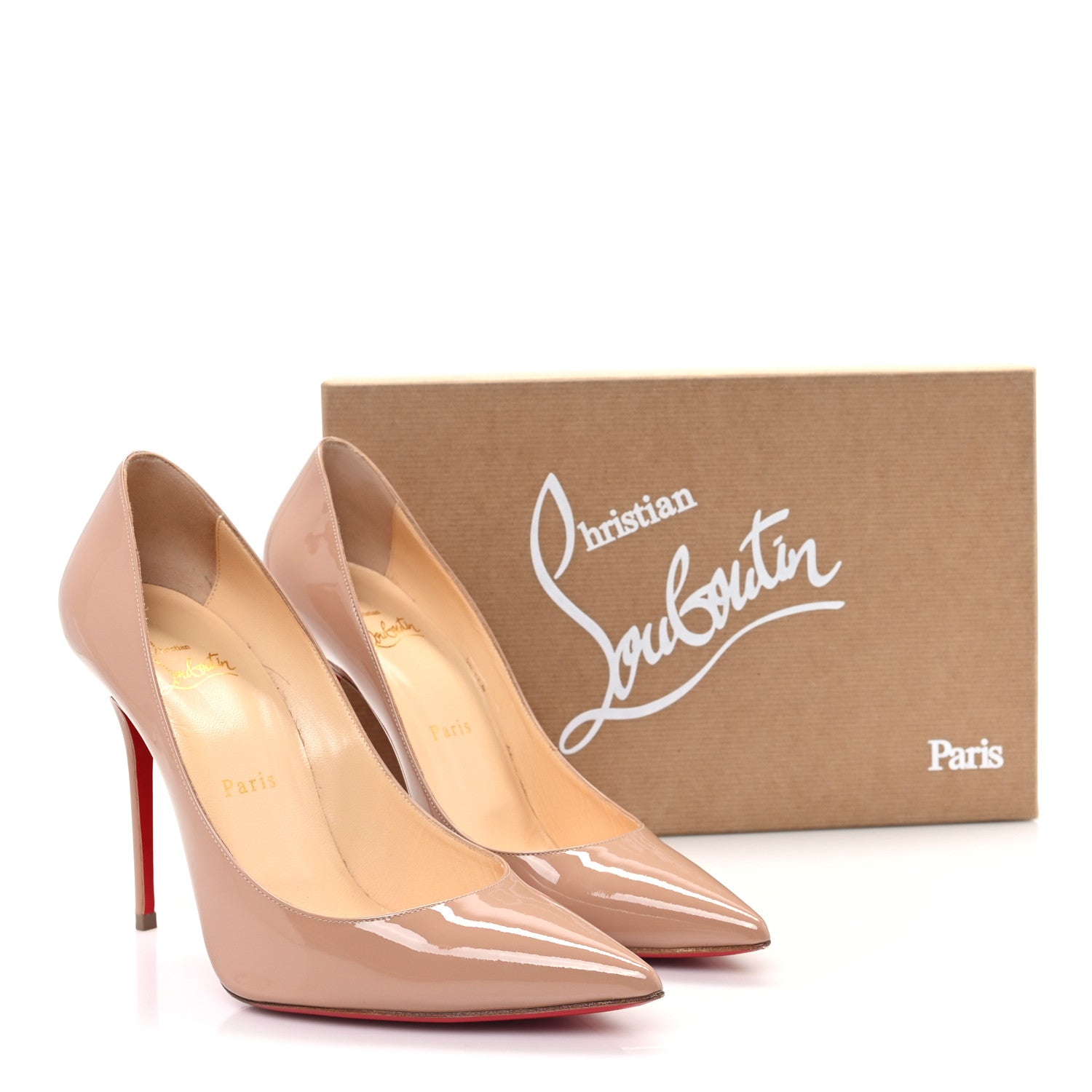 Christian Louboutin Patent Decollete 554 100 Pumps 39 Nude 8 of 8